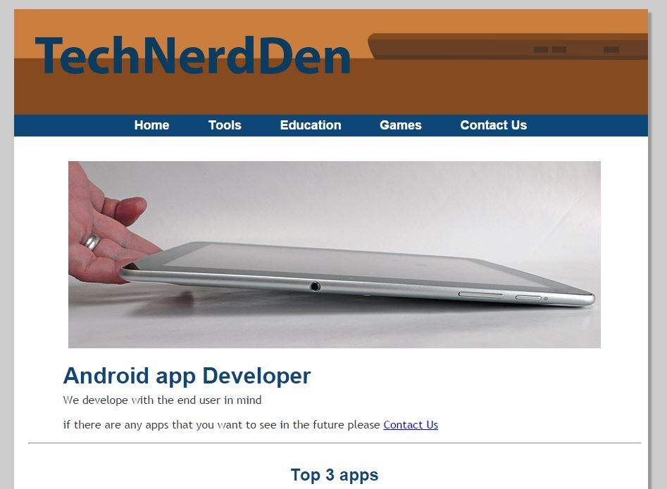 Tech nerd den app site